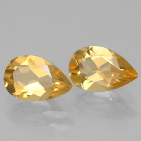 Gemas de citrino amarillo natural de  ct, en forma de pera, VVS-VS