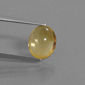 Citrino oro natural de 2,97 ct, corte óvalo, transparente