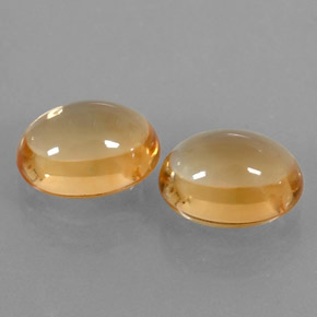Gemas de citrino amarillo natural de  ct, corte óvalo, transparente