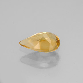 Citrino amarillo natural de 0,66 ct, en forma de pera, VVS-VS
