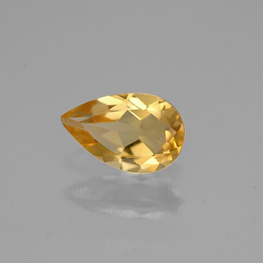 Citrino amarillo natural de 0,62 ct, en forma de pera, VVS