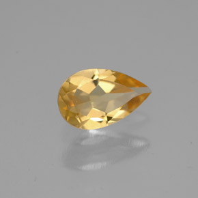 Citrino amarillo natural de 0,62 ct, en forma de pera, VVS