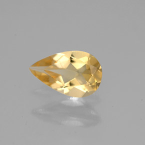 Citrino amarillo natural de 0,65 ct, en forma de pera, VVS-VS