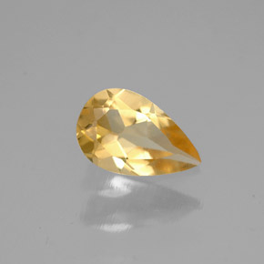 Citrino amarillo natural de 0,65 ct, en forma de pera, VVS-VS