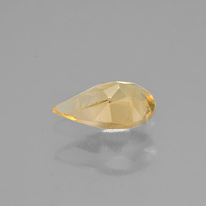 Citrino amarillo natural de 0,65 ct, en forma de pera, VVS-VS