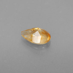 Citrino amarillo natural de 0,78 ct, en forma de pera, VS