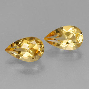 Gemas de citrino amarillo natural de  ct, en forma de pera, VVS-VS