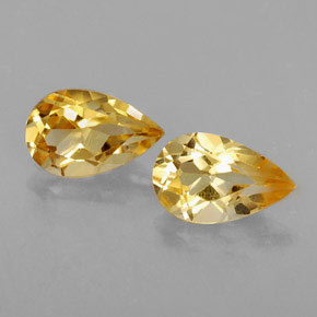 Gemas de citrino amarillo natural de  ct, en forma de pera, VVS-VS
