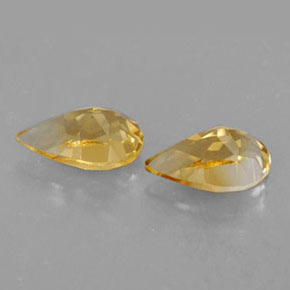 Gemas de citrino amarillo natural de  ct, en forma de pera, VVS-VS
