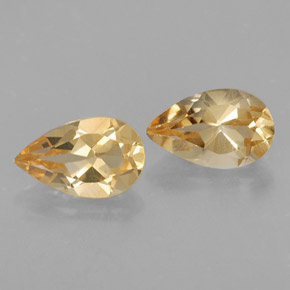 Gemas de citrino amarillo natural de  ct, en forma de pera, VVS