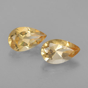 Gemas de citrino amarillo natural de  ct, en forma de pera, VVS