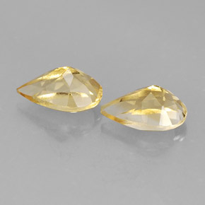 Gemas de citrino amarillo natural de  ct, en forma de pera, VVS
