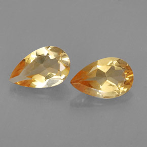 Gemas de citrino amarillo natural de  ct, en forma de pera, VVS-VS