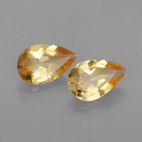 Gemas de citrino amarillo natural de  ct, en forma de pera, VVS-VS