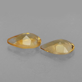 Gemas de citrino amarillo natural de  ct, en forma de pera, VVS-VS