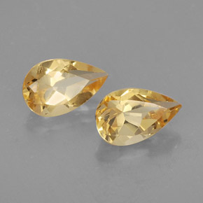 Gemas de citrino amarillo natural de  ct, en forma de pera, VVS