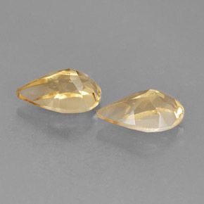 Gemas de citrino amarillo natural de  ct, en forma de pera, VVS