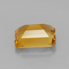 Citrino amarillo natural de 1,94 ct, corte esmeralda, VS