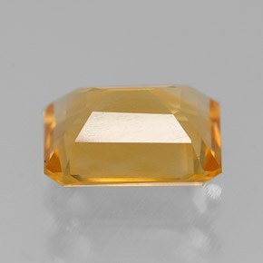 Citrino amarillo natural de 1,90 ct, corte esmeralda, VVS-VS
