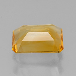 Citrino amarillo natural de 1,85 ct, corte esmeralda, VVS-VS