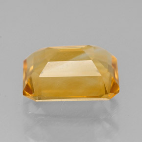 Citrino amarillo natural de 1,90 ct, corte esmeralda, VVS-VS