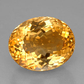 Citrino naranja natural de 27,60 ct, corte óvalo, VVS