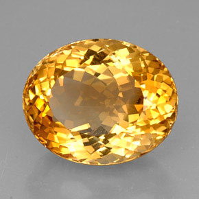 Citrino naranja natural de 27,60 ct, corte óvalo, VVS
