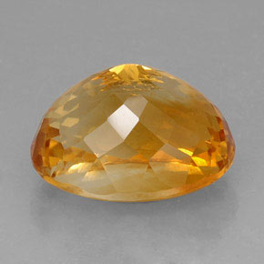 Citrino naranja natural de 27,60 ct, corte óvalo, VVS