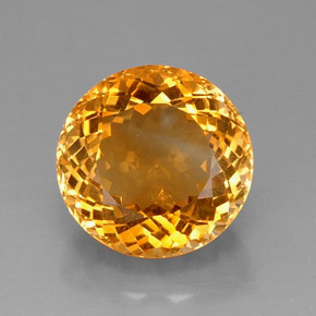 Citrino naranja natural de 16,98 ct, corte redondo, VVS