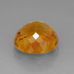 Citrino naranja natural de 16,98 ct, corte redondo, VVS