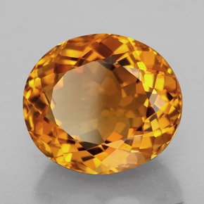 Citrino naranja natural de 11,83 ct, corte óvalo, IF