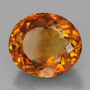 Citrino naranja natural de 11,24 ct, corte óvalo, VVS