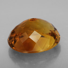Citrino naranja natural de 11,24 ct, corte óvalo, VVS