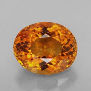 Citrino naranja natural de 6,55 ct, corte óvalo, VVS