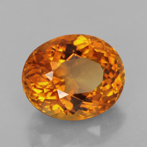 Citrino naranja natural de 6,55 ct, corte óvalo, VVS