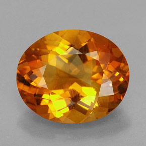 Citrino naranja natural de 4,27 ct, corte óvalo, VVS