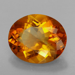 Citrino naranja natural de 4,27 ct, corte óvalo, VVS