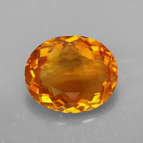 Citrino naranja natural de 4,70 ct, corte óvalo, VVS-VS