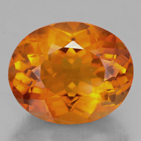 Citrino naranja natural de 4,60 ct, corte óvalo, VVS-VS