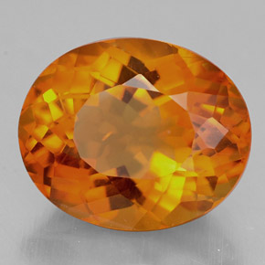 Citrino naranja natural de 4,60 ct, corte óvalo, VVS-VS