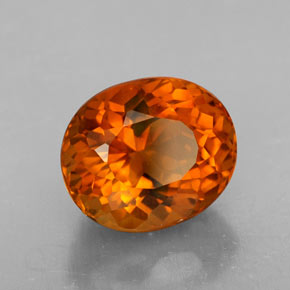 Citrino naranja natural de 5,81 ct, corte óvalo, VVS-VS