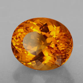 Citrino naranja natural de 7,16 ct, corte óvalo, IF