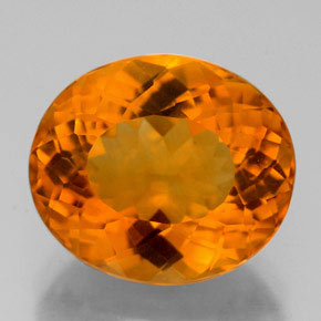 Citrino naranja natural de 6,32 ct, corte óvalo, VVS