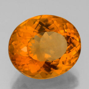 Citrino naranja natural de 6,32 ct, corte óvalo, VVS