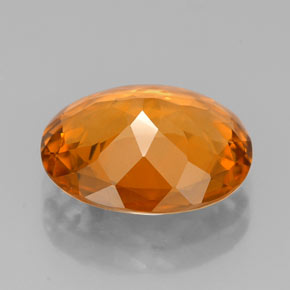 Citrino naranja natural de 3,47 ct, corte óvalo, VVS