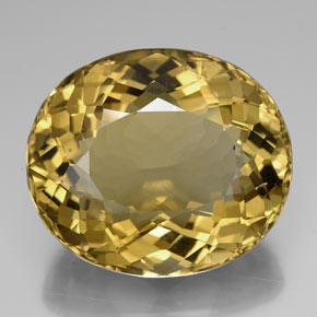 Citrino amarillo natural de 107,15 ct, corte óvalo, IF