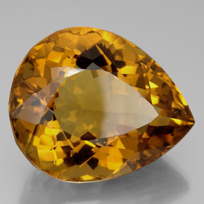 Citrino amarillo natural de 114,05 ct, en forma de pera, IF