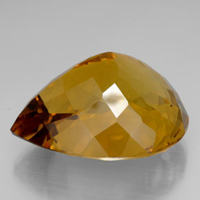 Citrino amarillo natural de 114,05 ct, en forma de pera, IF