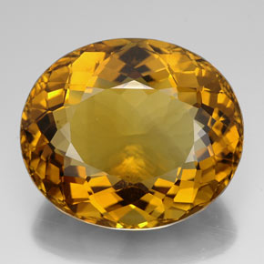 Citrino amarillo natural de 104,30 ct, corte óvalo, IF