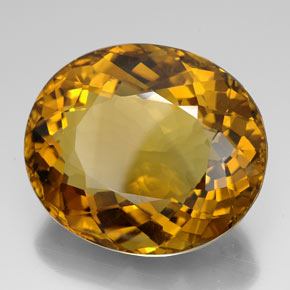 Citrino amarillo natural de 104,30 ct, corte óvalo, IF